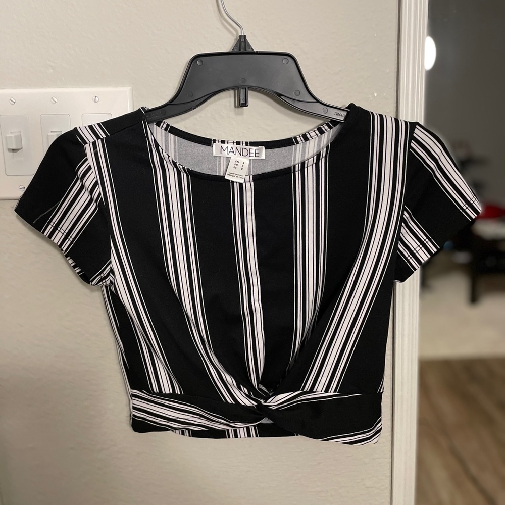 Mandee’s Stripped Crop Top